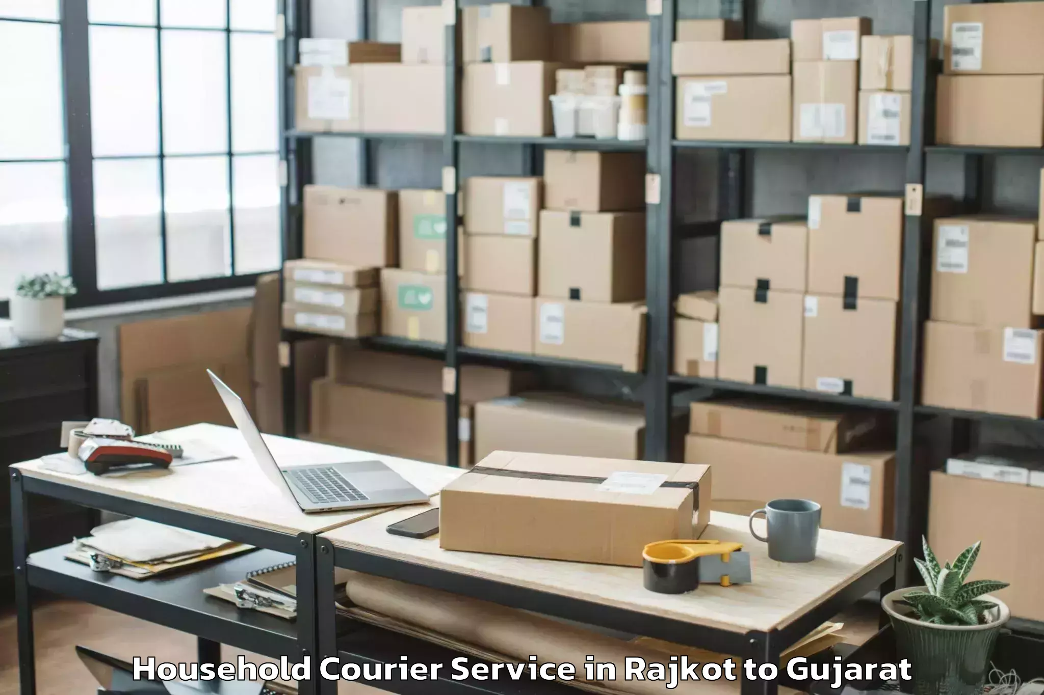 Book Rajkot to Kamrej Household Courier Online